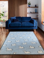 Scion Mist Blue Canter Bon Bon Washable Rug - Image 1 of 6