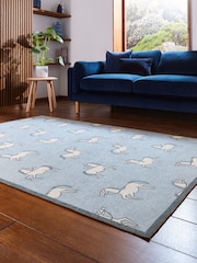 Scion Mist Blue Canter Bon Bon Washable Rug - Image 2 of 6