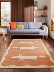 Scion Terra/Beige Orange Mr Fox Beige/Terra Washable Rug - Image 1 of 6