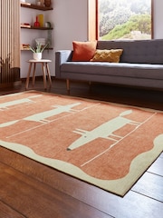 Scion Terra/Beige Orange Mr Fox Beige/Terra Washable Rug - Image 2 of 6