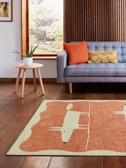 Scion Terra/Beige Orange Mr Fox Beige/Terra Washable Rug - Image 3 of 6