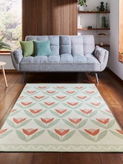 Scion Blush Pink Tulip Trellis Blush Washable Rug - Image 1 of 6