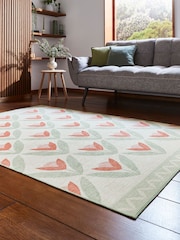 Scion Blush Pink Tulip Trellis Blush Washable Rug - Image 2 of 6