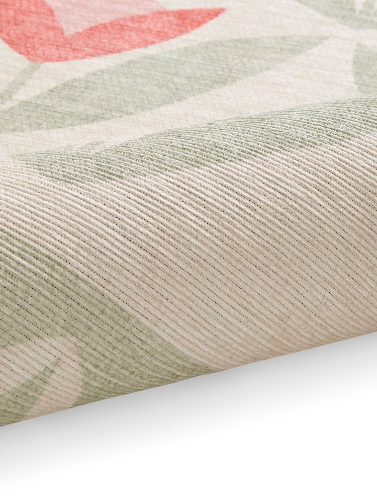 Scion Blush Pink Tulip Trellis Blush Washable Rug - Image 6 of 6 Scion Blush Pink Tulip Trellis Blush Washable Rug - Image 6 of 6