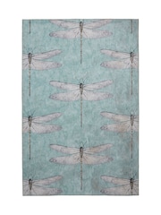 Harlequin Mineral Teal Blue Demoiselle Fern Washable Rug - Image 4 of 6
