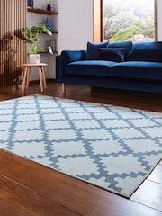 Scion Denim Blue Swithland Wheat Washable Rug - Image 2 of 6