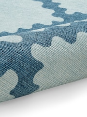 Scion Denim Blue Swithland Wheat Washable Rug - Image 6 of 6
