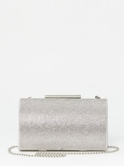 Lipsy Silver Diamante Clutch Ocassion Bag - Image 1 of 4
