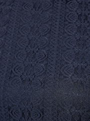 Love & Roses Navy Blue Long Sleeve Lace Top - Image 5 of 5