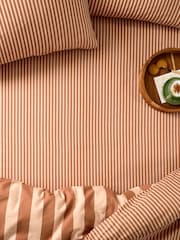 Furn Pumpkin Spice The Ultimate Stripe Reversible Fitted Sheet - Image 1 of 3