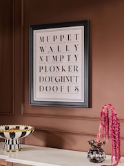 Monochrome Cheeky Words Framed Wall Art - Image 2 of 3