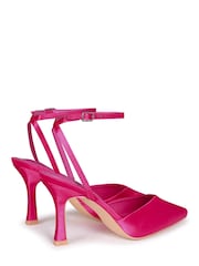 Linzi Pink Chrishell Court Heel With Wrap Around Ankle Strap - Image 4 of 4