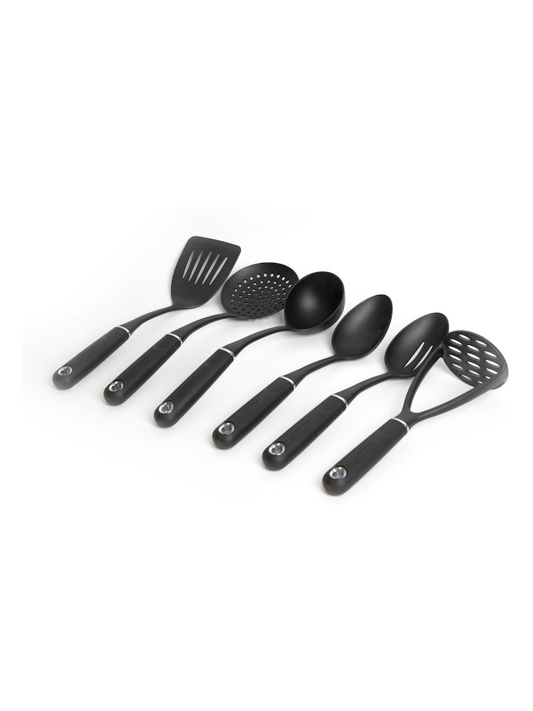 Masterclass Set of 6 Black Non-Slip Nylon Kitchen Utensil - Image 3 of 3 Masterclass Set of 6 Black Non-Slip Nylon Kitchen Utensil - Image 3 of 3