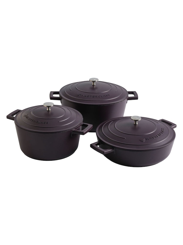 Masterclass Set of 3 Cast Aluminium Casserole Dishes - Bild 3 von 3