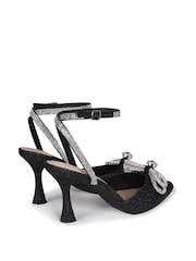 Linzi Black Beatrice Pointed Mule With Embellished Bow Trim - Image 4 of 4