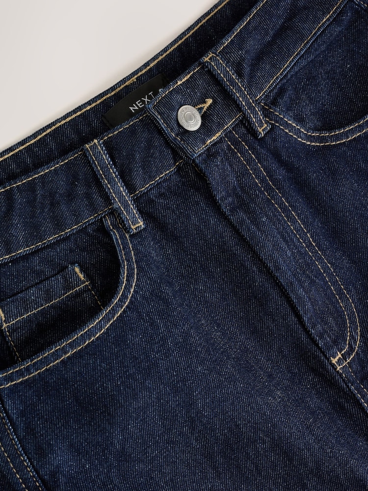 Indigo Rinse Blue Split Front Maxi Denim Skirt - Image 2 of 3 Indigo Rinse Blue Split Front Maxi Denim Skirt - Image 2 of 3