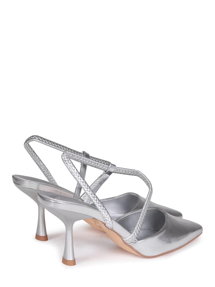 Linzi Silver Allie Wrap Around Sling Back Court Heel - Image 4 of 4 Linzi Silver Allie Wrap Around Sling Back Court Heel - Image 4 of 4