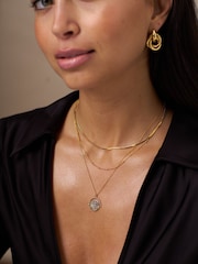 Orelia London Gold Tone Flat Snake Chain Necklace - Gold - Image 1 of 2
