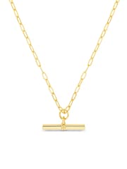 Orelia London Gold Tone Chunky T-Bar Mid Length Necklace - Image 2 of 2