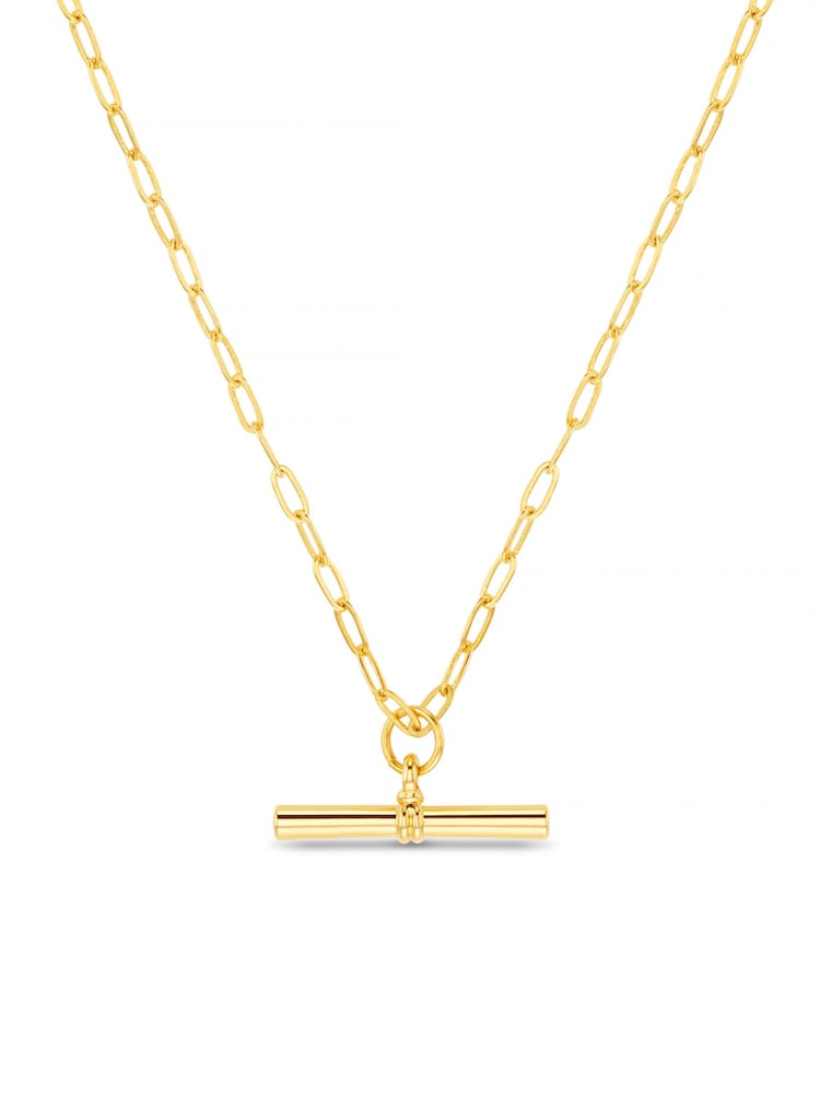 Orelia London Gold Tone Chunky T-Bar Mid Length Necklace - Image 2 of 2 Orelia London Gold Tone Chunky T-Bar Mid Length Necklace - Image 2 of 2