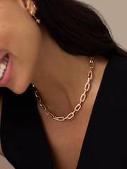 Orelia London Gold Tone Chunky Large Link Chain Necklace - Gold - Image 1 of 1