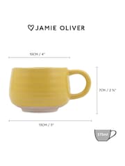 Jamie Oliver Set of 4 Yellow Big Love Cosy Cuppa Mugs - Image 3 of 5