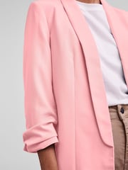 Pieces Pink Relaxed Ruched Sleeve Workwear Blazer - Image 4 of 5