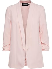 Pieces Pink Relaxed Ruched Sleeve Workwear Blazer - Image 5 of 5