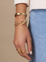 Orelia London Gold Tone Molten Bangle - Image 1 of 1