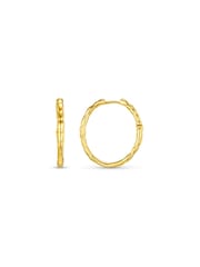 Orelia London Gold Tone Polished Molten Oval Mid Size Hoop Earrings - Image 1 of 2