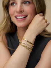 Orelia Luxe Gold Tone Waterproof Luxe Watch Chain Bracelet - Image 2 of 4