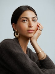 Orelia Luxe Gold Tone Waterproof Luxe Watch Chain Bracelet - Image 3 of 4