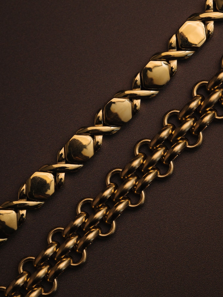 Orelia Luxe Gold Tone Waterproof Luxe Watch Chain Bracelet - Image 4 of 4 Orelia Luxe Gold Tone Waterproof Luxe Watch Chain Bracelet - Image 4 of 4