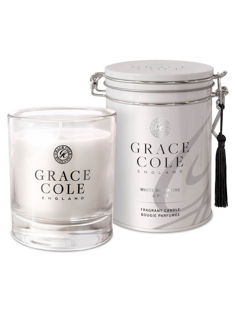 Grace Cole White Nectarine & Pear Candle 200g - Image 1 of 1