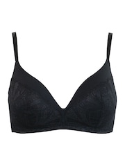 Itim - Ibuhos ang Moi New Romance Bra - Larawan 3 ng 4