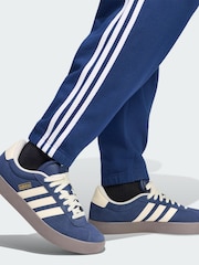 adidas Blue Essentials 3-Stripes French Terry Tapered Cuffed Joggers - Image 3 of 4