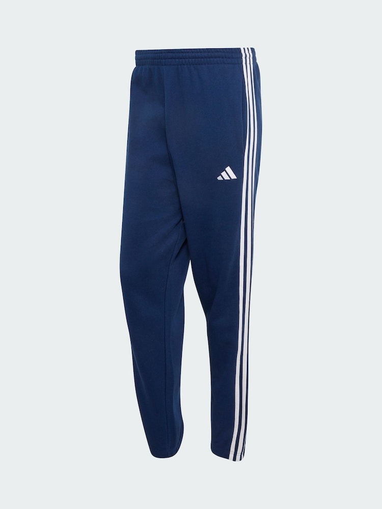 adidas Blue Essentials 3-Stripes French Terry Tapered Cuffed Joggers - Image 4 of 4 adidas Blue Essentials 3-Stripes French Terry Tapered Cuffed Joggers - Image 4 of 4