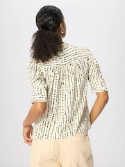 Whistles Cream Dashed Spot Gathered Blouse - Image 5 of 5