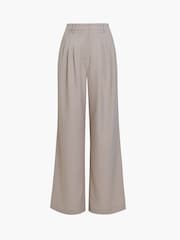 French Connection Cream Misha Suting Pleated Wide Leg Trousers - Image 6 of 6