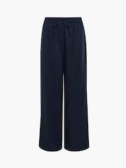 French Connection Blue Yassie Drawstring Barrel Leg Trousers - Image 5 of 6