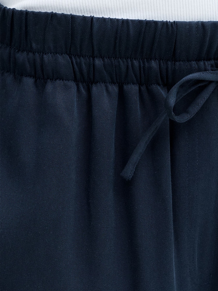 French Connection Blue Yassie Drawstring Barrel Leg Trousers - Image 6 of 6 French Connection Blue Yassie Drawstring Barrel Leg Trousers - Image 6 of 6