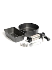 Masterclass Grey Baking Set with 2 Tins with Biscuit and Icing Gun - Image 3 of 3