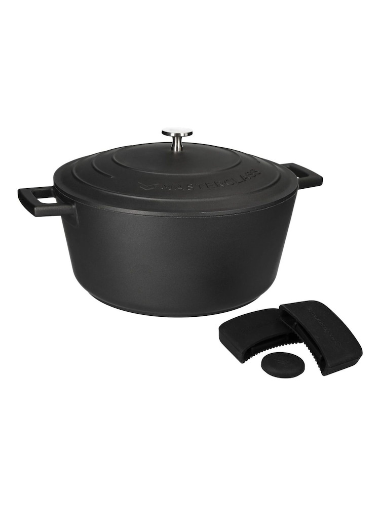 Masterclass Black Cast Aluminium Casserole Dish with Handle Set - Image 6 of 6 Masterclass Black Cast Aluminium Casserole Dish with Handle Set - Image 6 of 6