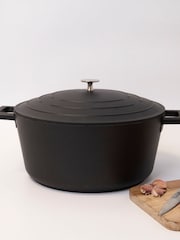 Masterclass Set of 3 Black Aluminium Casserole Dish Set with Handle Cover - Image 2 of 3