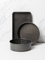 Masterclass Set of 3 Grey Non-Stick Baking Set - Image 1 of 3