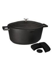 Masterclass Black Oval Cast Aluminium Casserole Dish with Handle Cover - Image 6 of 6