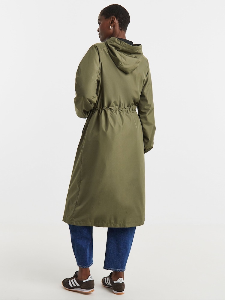 JD Williams Green Longline Lightweight Raincoat - Image 2 of 4 JD Williams Green Longline Lightweight Raincoat - Image 2 of 4