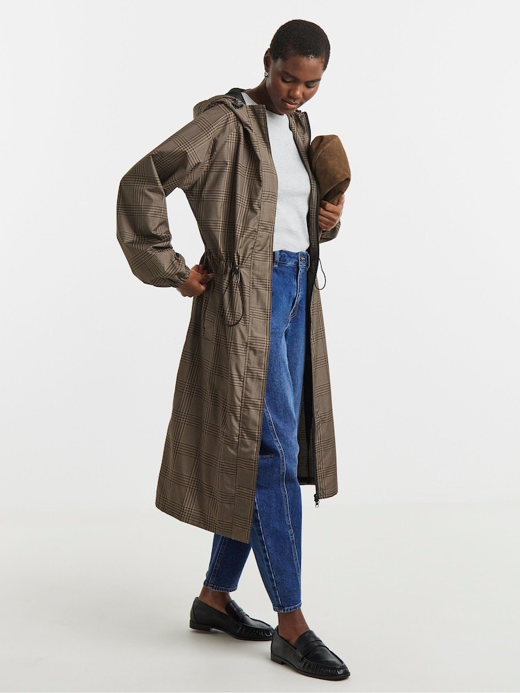 JD Williams Brown Longline Lightweight Raincoat - Image 1 of 4 JD Williams Brown Longline Lightweight Raincoat - Image 1 of 4