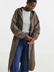 JD Williams Brown Longline Lightweight Raincoat - Image 3 of 4