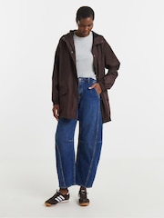 JD Williams Brown Fishtail Lightweight Raincoat - Image 1 of 4